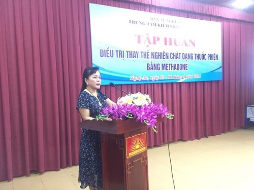 Trung tâm Kiểm soát bệnh tật Nghệ An tổ chức lớp tập huấn điều trị thay thế nghiện các chất dạng thuốc phiện bằng Methadone.