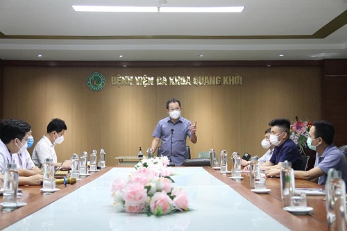 Sở Y tế Nghệ An đánh giá và tập huấn  phòng chống dịch COVID-19 tại Bệnh viện Đa khoa Quang Khởi   