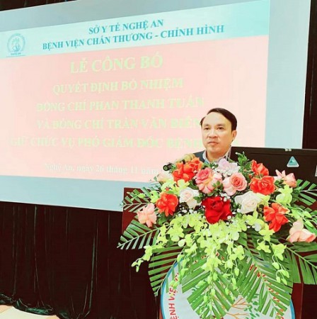 Trao quyết định bổ nhiệm các Phó Giám đốc Bệnh viện Chấn thương - Chỉnh hình Nghệ An