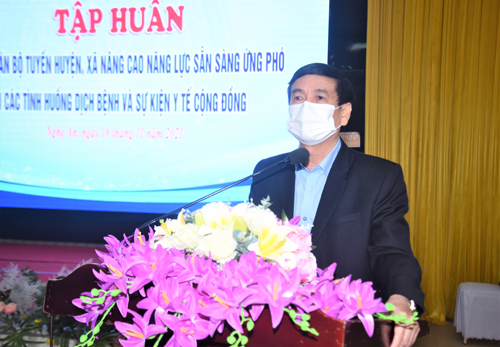 Ban QLDA An ninh y tế khu vực tiểu vùng Mê Công Nghệ An tổ chức lớp tập huấn về nâng cao năng lực sẵn sàng ứng phó với các tình huống dịch bệnh và sự kiện y tế cộng đồng