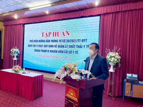 Tập huấn phố biến, hướng dẫn thông tư quy định về quản lý chất thải y tế trong phạm vi khuôn viên cơ sở y tế