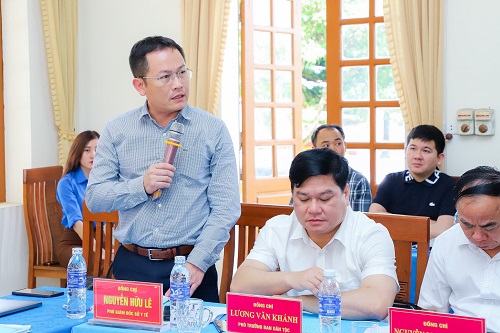 Lãnh đạo Sở Y tế Sở làm việc với các đơn vị y tế cơ sở các huyện miền núi