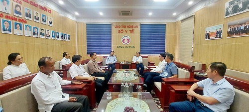 Sở Y tế tỉnh Xiêng Khoảng  chào xã giao Sở Y tế Nghệ An