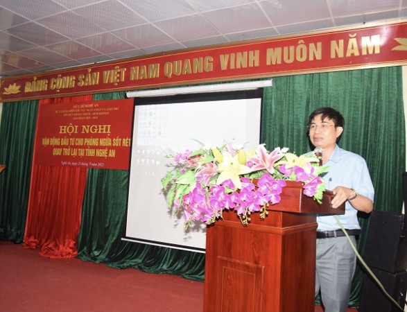 Hội nghị Vận động đầu tư cho công tác phòng ngừa sốt rét quay trở lại tại tỉnh Nghệ An năm 2022.