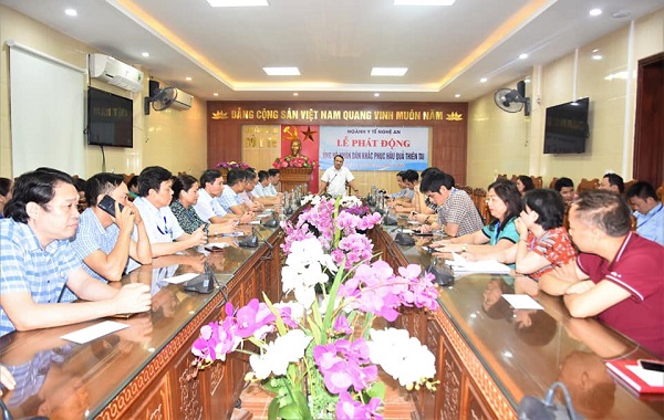 Sở Y tế Nghệ An tổ chức “Lễ phát động ủng hộ nhân dân khắc phục hậu quả thiên tai”