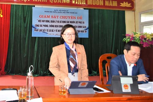 Đoàn đại biểu Quốc hội tỉnh giám sát việc huy động, sử dụng nguồn lực phòng, chống dịch COVID-19
