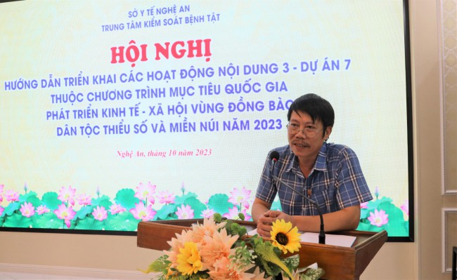CDC Nghệ An tổ chức Hội nghị hướng dẫn triển khai các hoạt động nội dung 3 - Dự án 7 thuộc Chương trình mục tiêu Quốc gia PTKT- XH vùng đồng bào dân tộc thiểu số và miền núi năm 2023