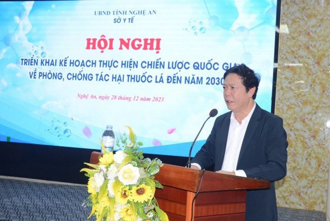Nghệ An: Hội nghị triển khai kế hoạch Thực hiện chiến lược quốc gia về Phòng, chống tác hại của Thuốc lá đến năm 2030.