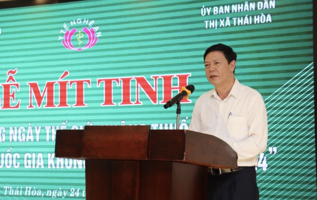 Lễ mít tinh hưởng ứng “Ngày thế giới không thuốc lá 31/5 và Tuần lễ Quốc gia không thuốc lá 25-31/5/2024” tỉnh Nghệ An