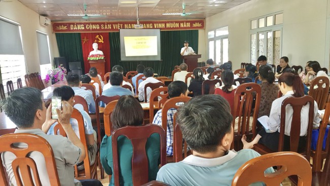 Trung tâm Kiểm soát bệnh tật tỉnh tập huấn nâng cao năng lực phòng ngừa sốt rét quay trở lại cho cán bộ y tế tuyến huyện
