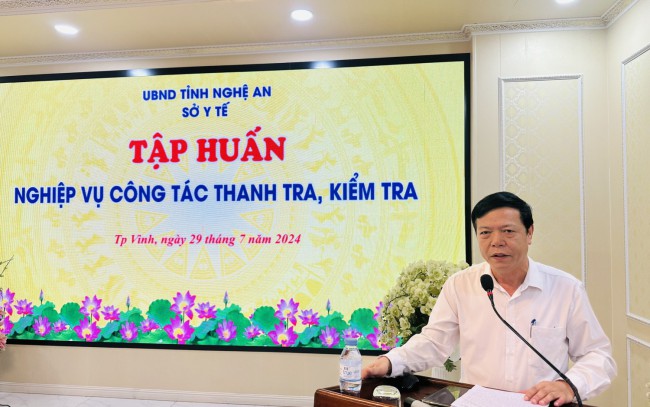 Nghệ An: Sở Y tế tổ chức tập huấn nghiệp vụ Thanh tra, Kiểm tra.