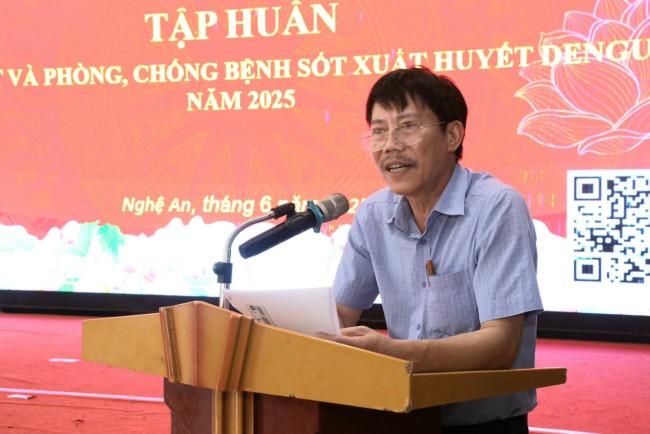 Trung tâm Kiểm soát bệnh tật Nghệ An tổ chức tập huấn giám sát và phòng, chống bệnh sốt xuất Dengue năm 2025.