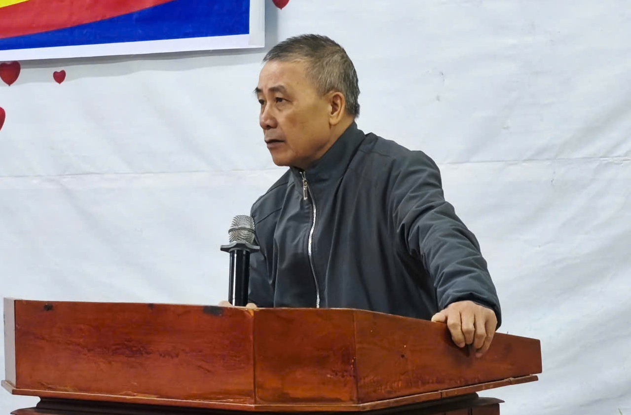 BSCK1.Nguyễn Viết Xuân - Phó Giám đốc Trung tâm Y tế Tân Kỳ phát biểu khai mạc